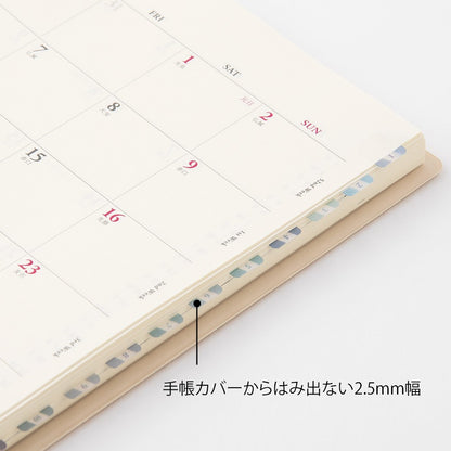 Midori Index Label Chiratto Stickers Numbers Blue