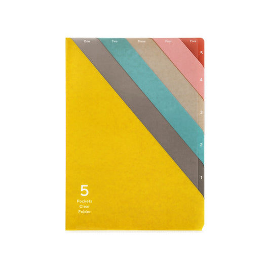 Midori A4 Folder | Yellow Striped
