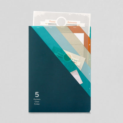 Midori A4 Folder | Blue Striped