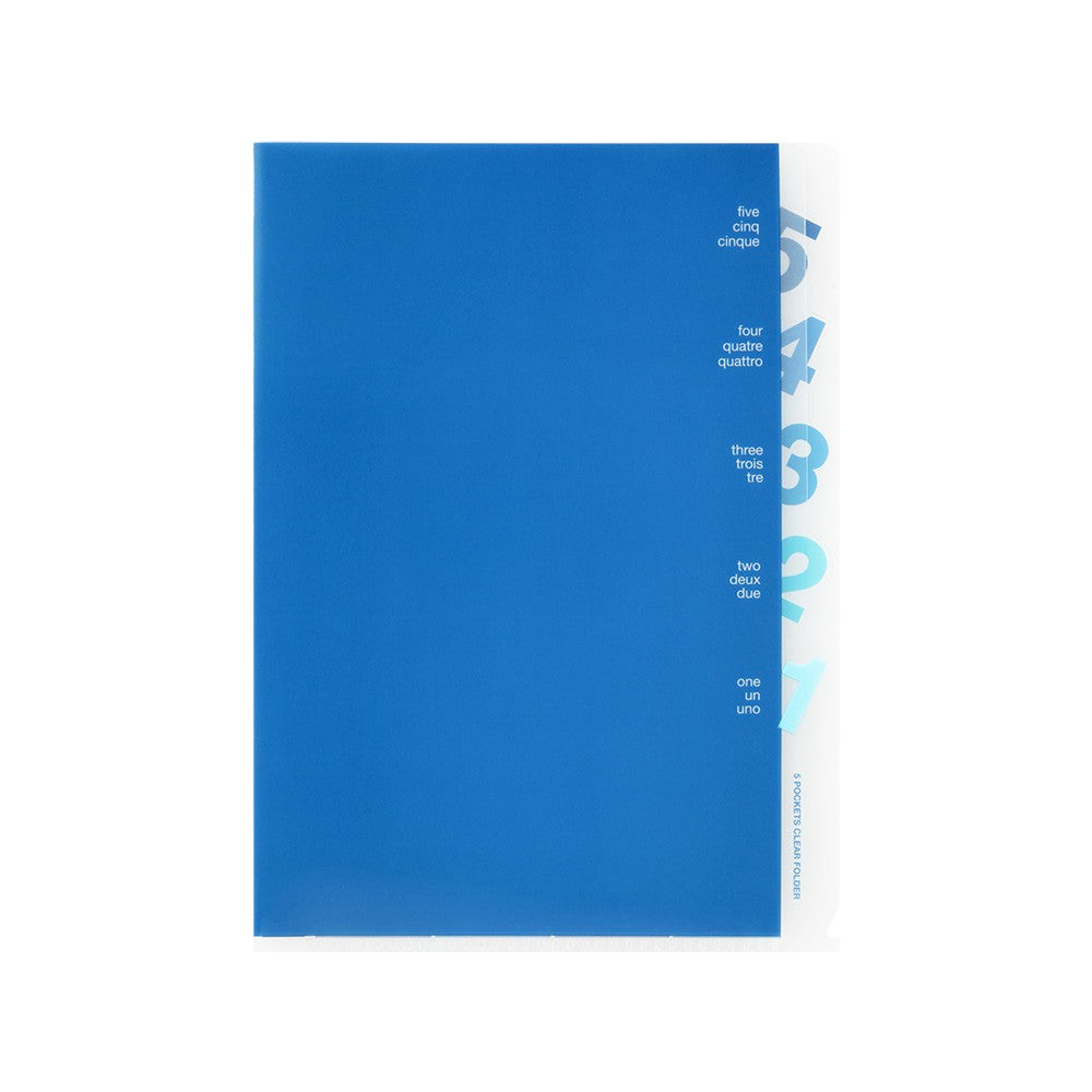 Midori A5 Folder | Blue Numbers