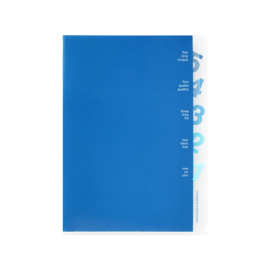 Midori A5 Folder | Blue Numbers