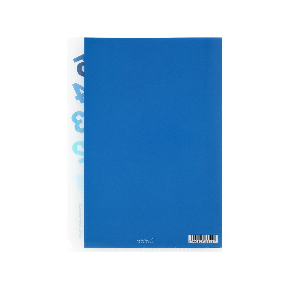 Midori A5 Folder | Blue Numbers