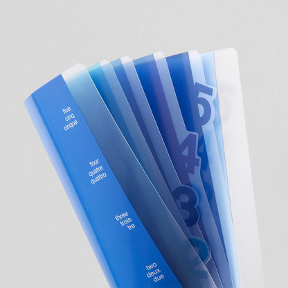 Midori A5 Folder | Blue Numbers
