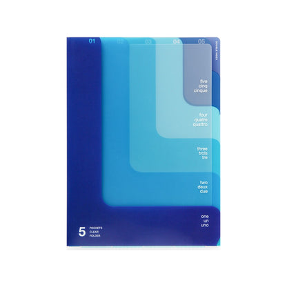 Midori A5 2-Way Folder | Blue