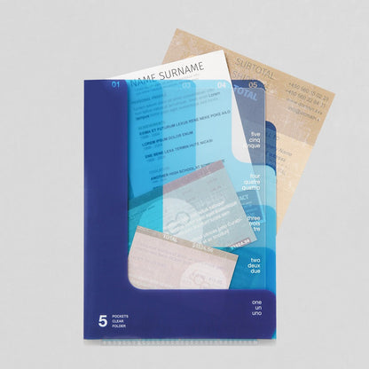 Midori A5 2-Way Folder | Blue