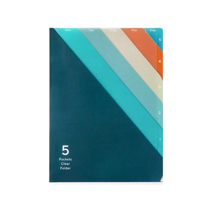 Midori A5 Folder | Blue Striped