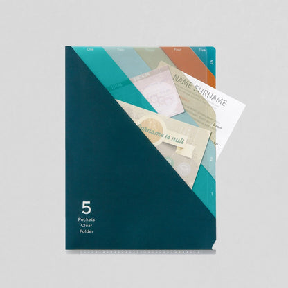Midori A5 Folder | Blue Striped