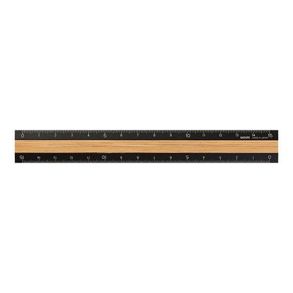 Midori Ruler 15cm Black - Light Wood