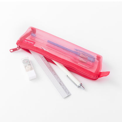 Piórnik Midori Mesh Pen Case Różowy
