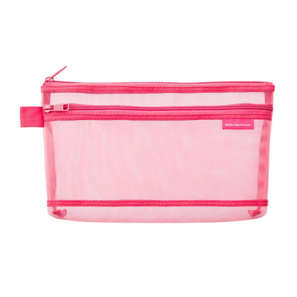 Midori Mesh Pen Pouch Pink