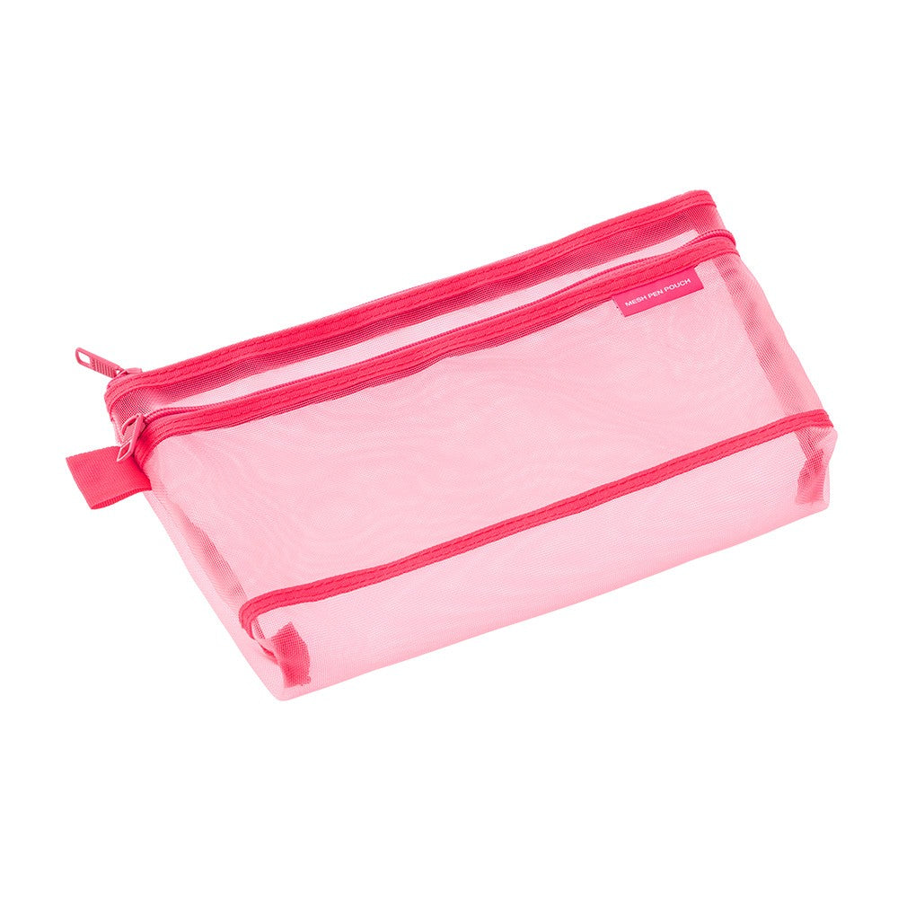 Midori Mesh Pen Pouch Pink