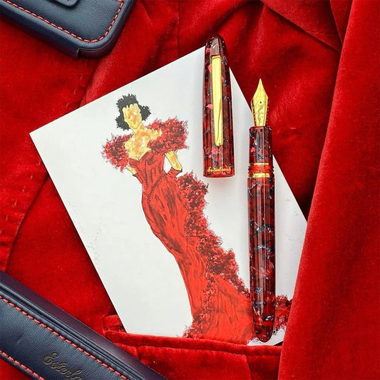 Esterbrook Estie Scarlet Gold Trim Fountain Pen
