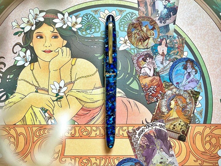 Esterbrook Estie Nouveau Blue Gold Trim Fountain Pen