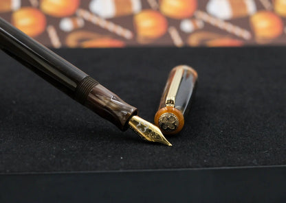 Esterbrook JR Pocket Fountain Pen Pumpkin Latte Gold Trim