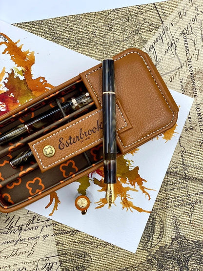 Esterbrook JR Pocket Fountain Pen Pumpkin Latte Gold Trim