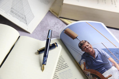 Esterbrook JR Pocket Fountain Pen Capri Blue Gold Trim