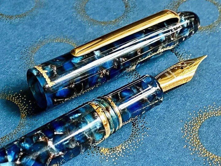 Esterbrook Estie Rollerball Pen Nouveau Blue Gold Trim