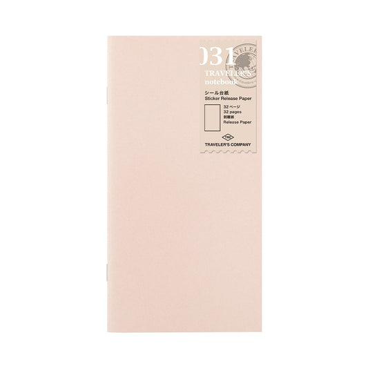 Traveler's Notebook Refill 031: Sticker Release Paper
