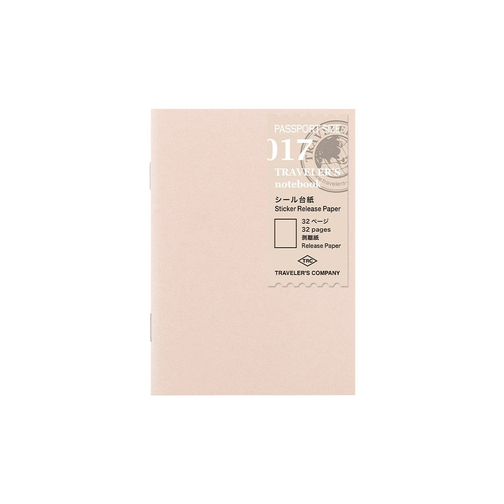 Traveler's Notebook Refill 017 (Passport Size): Sticker Release Paper