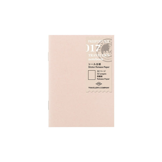 Traveler's Notebook Refill 017 (Passport Size): Sticker Release Paper