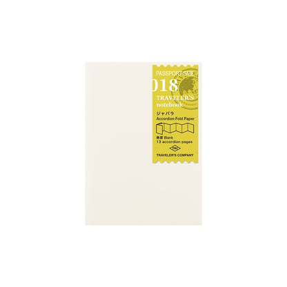 Traveler's Notebook Refill 018 (Passport Size): Accordion Fold Paper
