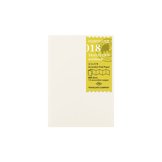 Traveler's Notebook Refill 018 (Passport Size): Accordion Fold Paper