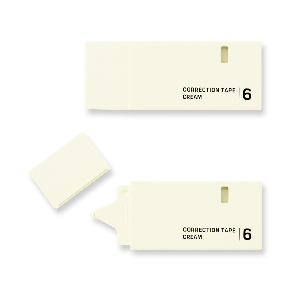 Korektor Midori Correction Tape 6 mm | Kremowy
