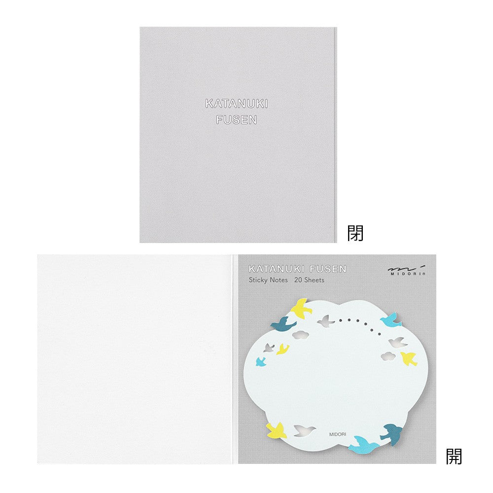 Midori Katanuki Fusen Sticky Notes Birds