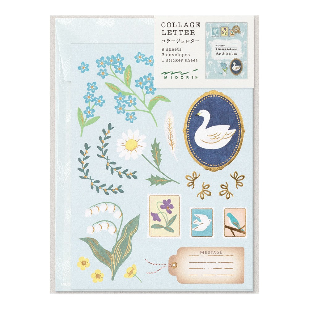 Midori 921 Collage Bird Stationery