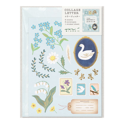 Midori 921 Collage Bird Stationery