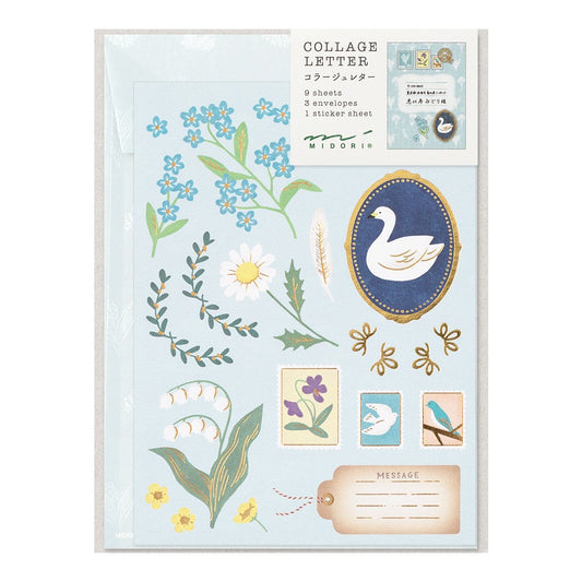 Midori 921 Collage Bird Stationery