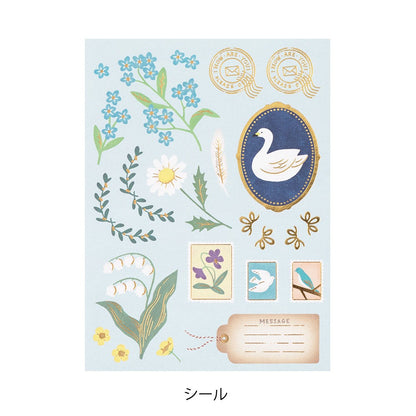 Midori 921 Collage Bird Stationery