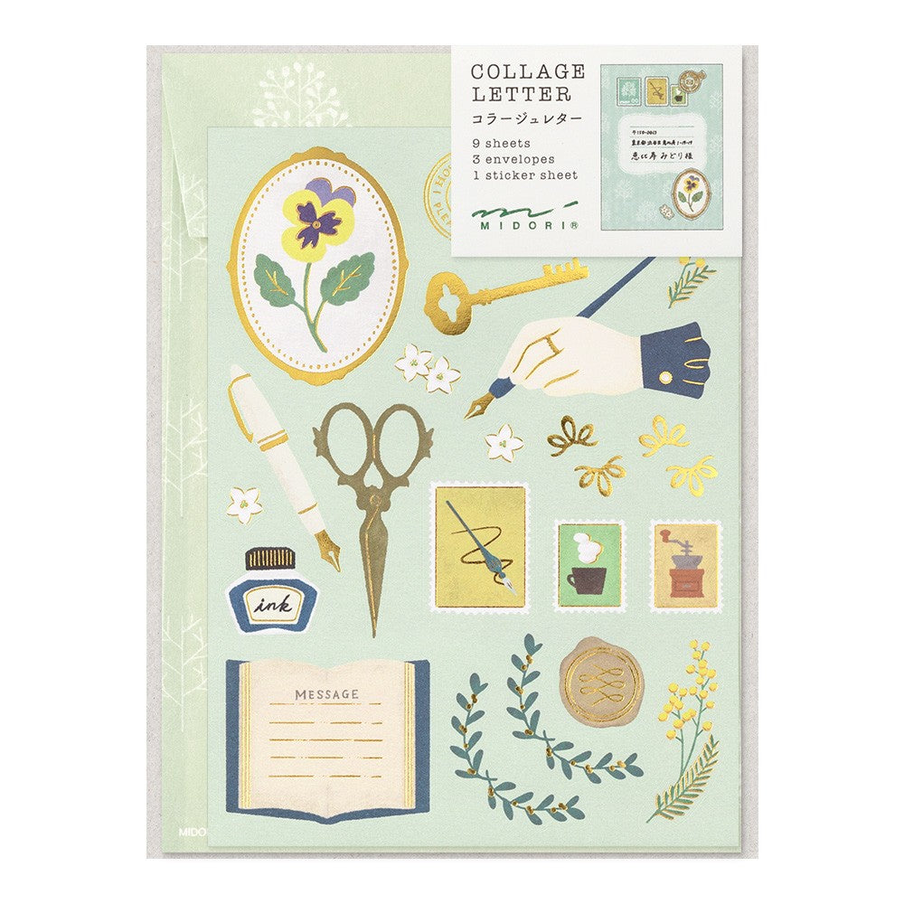 Papeteria Midori 923 Collage Stationery
