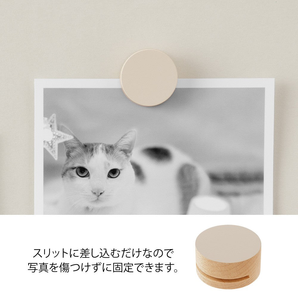 Midori Wooden Picture Clip Grey