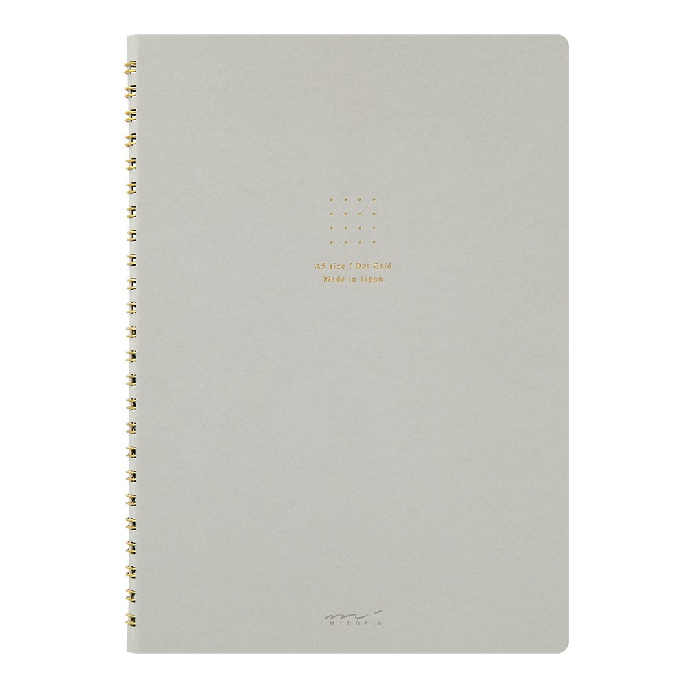 Notatnik na Spirali Midori Color Dot Grid A5 Szary