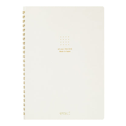 Midori Color Dot Grid Spiral Notebook A5 White