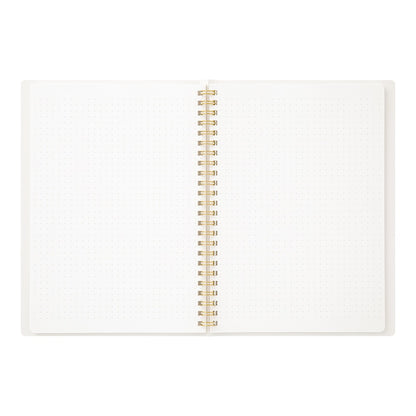 Midori Color Dot Grid Spiral Notebook A5 White