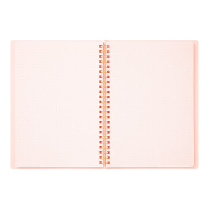 Midori Color Dot Grid Spiral Notebook A5 Pink