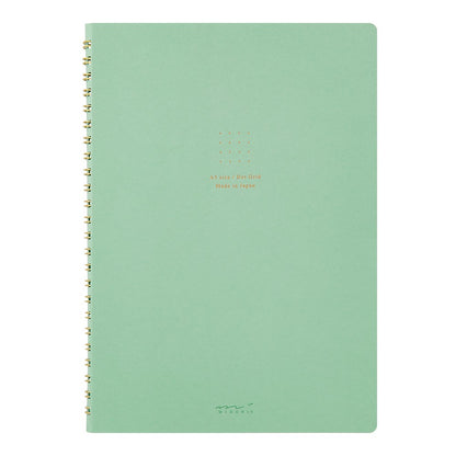 Midori Color Dot Grid Spiral Notebook A5 Green