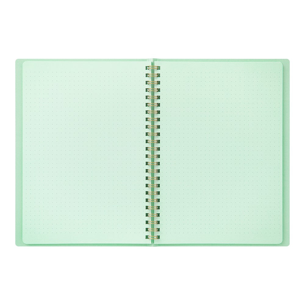 Midori Color Dot Grid Spiral Notebook A5 Green