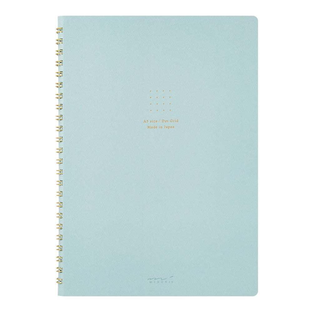 Midori Color Dot Grid Spiral Notebook A5 Blue
