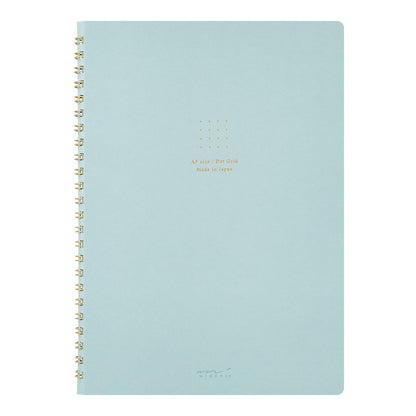 Midori Color Dot Grid Spiral Notebook A5 Blue
