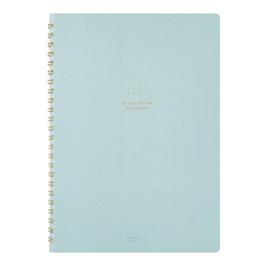 Midori Color Dot Grid Spiral Notebook A5 Blue