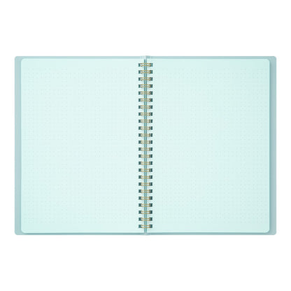Midori Color Dot Grid Spiral Notebook A5 Blue