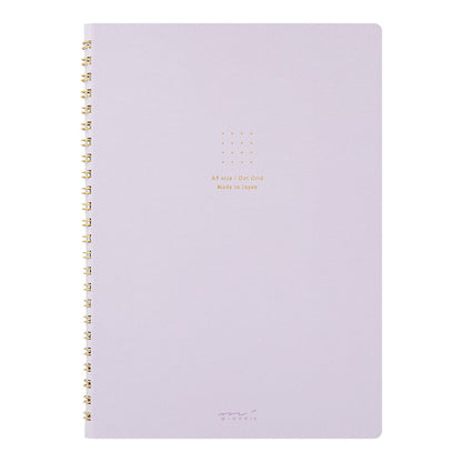 Midori Color Dot Grid Spiral Notebook A5 Violet