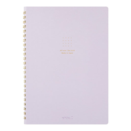 Midori Color Dot Grid Spiral Notebook A5 Violet