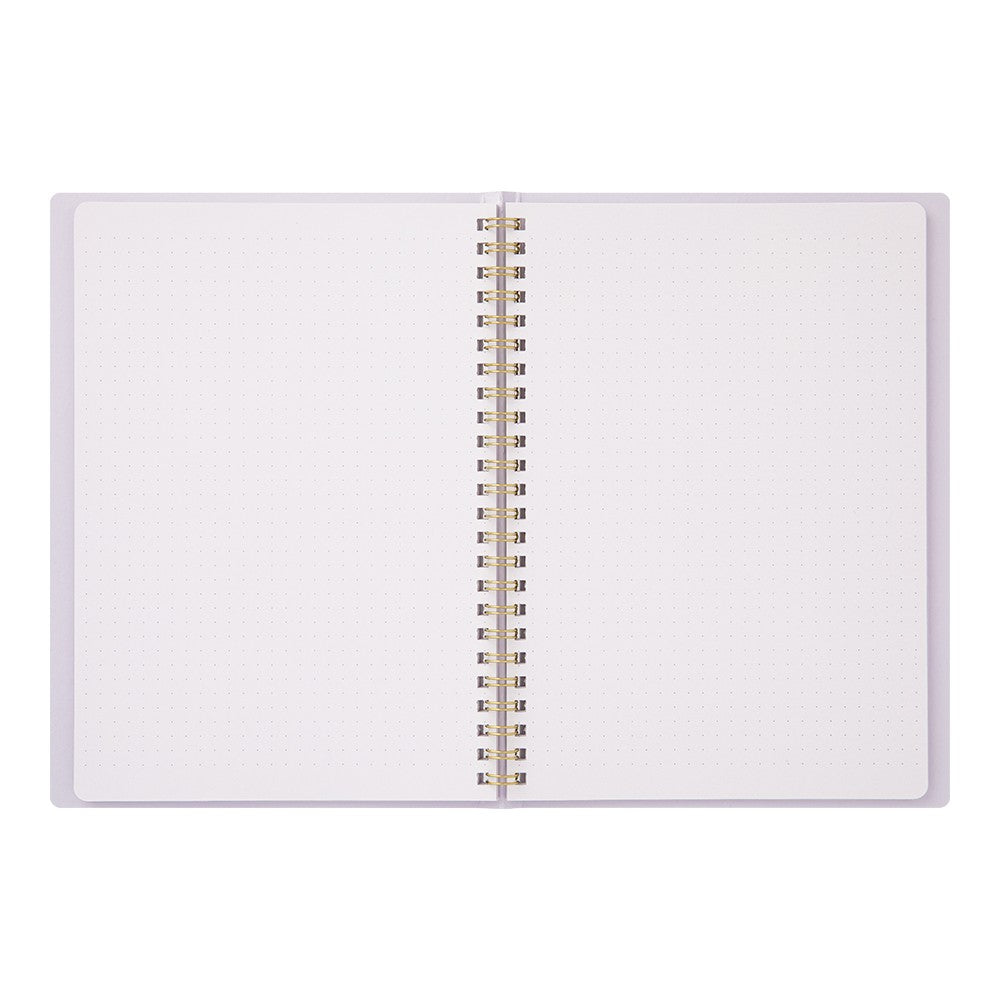 Midori Color Dot Grid Spiral Notebook A5 Violet