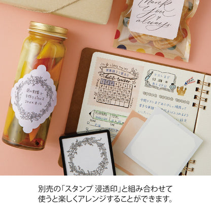 Pre-inked Stamp Stickers | Warm Colors