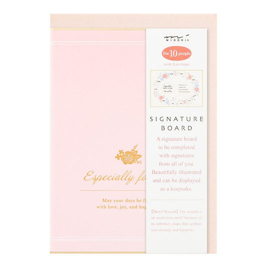 Midori Signature Board Greeting Card | Wreath