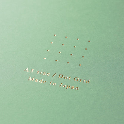 Pad Midori Color Dot Grid A5 Zielony